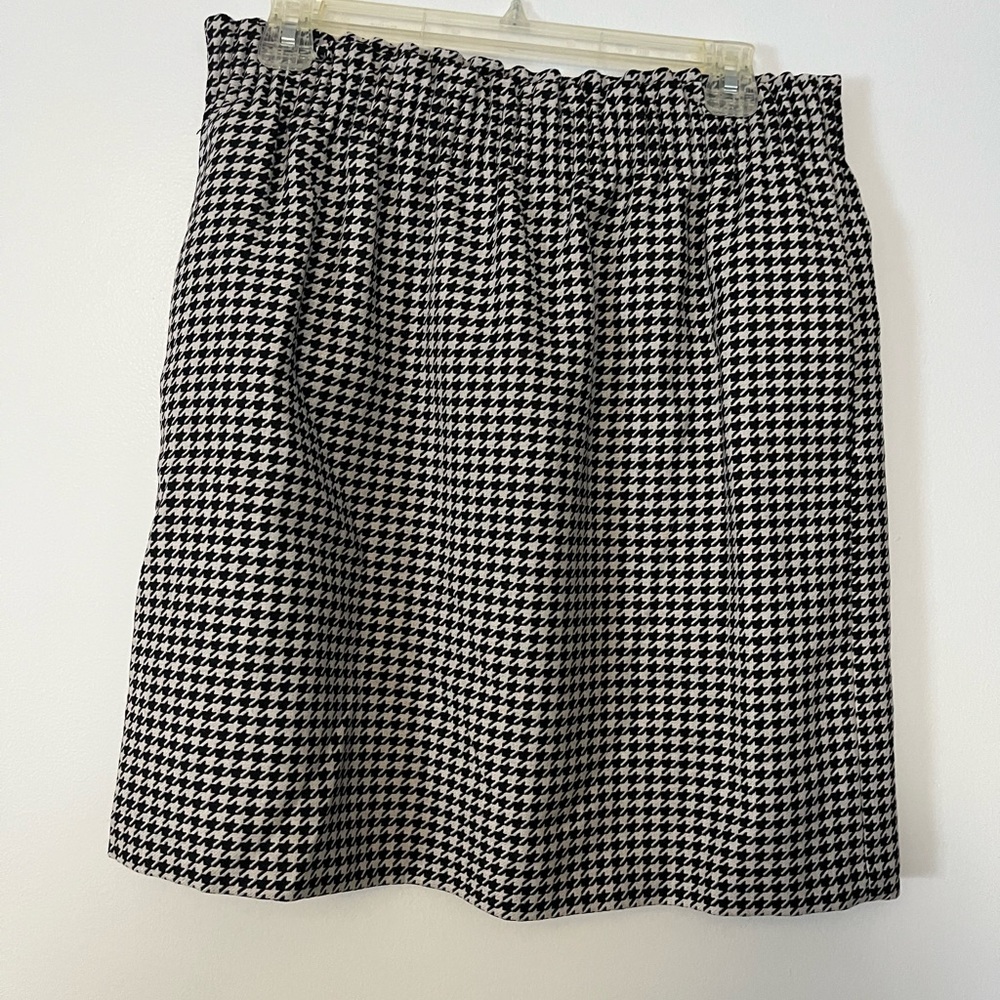 J. Crew houndstooth paper bag mini skirt